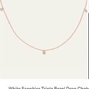 Quince Gold Choker with sapphire